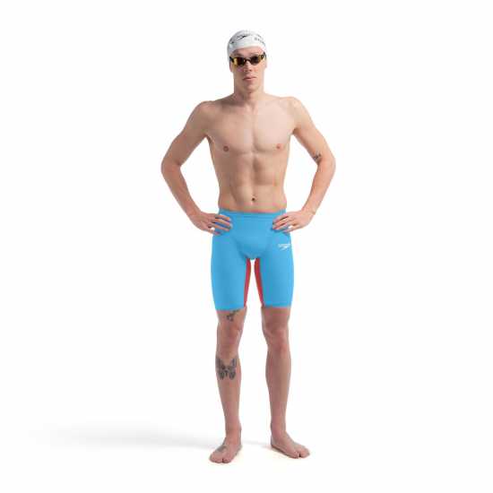 Speedo Fastskin Lzr Pure Valor 2.0 Jammer Синьо/Червено Мъжки плувни шорти и клинове