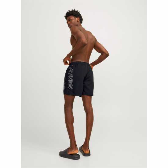 Jack And Jones Fiji Double Logo Swim Shorts Черно Мъжки плувни шорти и клинове