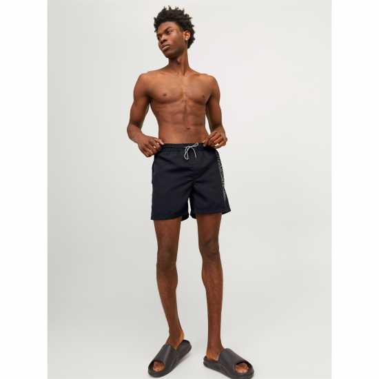 Jack And Jones Fiji Double Logo Swim Shorts Черно Мъжки плувни шорти и клинове