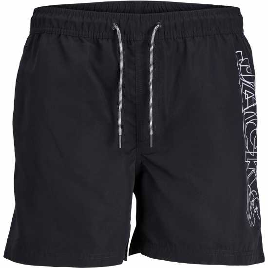 Jack And Jones Fiji Double Logo Swim Shorts Черно Мъжки плувни шорти и клинове