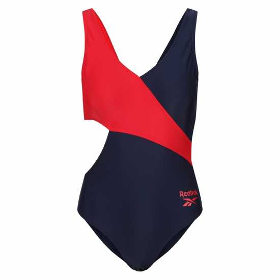 Reebok Ariel Swim Suit Womens Морска синьо/червено Дамски бански