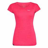 Salewa Puez Melange Dry T-Shirt Womens Розово червено мел Атлетика