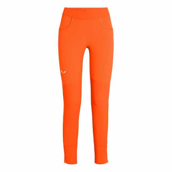 Salewa Agner Tights Womens Червено оранжево Дамски клинове за фитнес