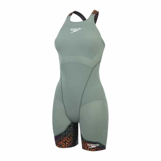 Speedo Ignitkneeskin Ld00 Зелен/Оранжев Цели бански и рокли