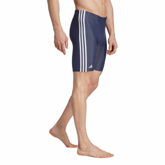 Adidas Мъжки Плувен Клин Primeblue 3-Stripes Swim Jammer Mens Морско синьо/Бяло Мъжки плувни шорти и клинове