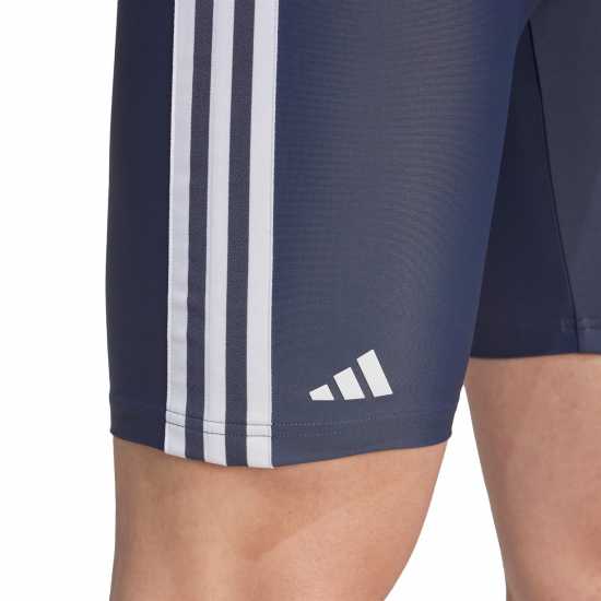 Adidas Мъжки Плувен Клин Primeblue 3-Stripes Swim Jammer Mens Морско синьо/Бяло Мъжки плувни шорти и клинове