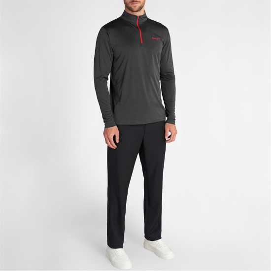 Dkny Мъжко Горнище С Цип Kensington Quarter Zip Top Mens Charcoal Marl Мъжки пуловери и жилетки