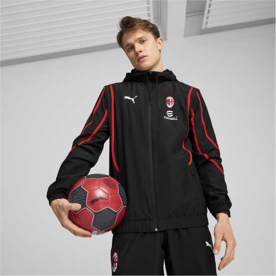 Puma Тъкано Горнище Ac Milan Prematch Woven Jacket 2024 2025 Adults  Мъжки грейки