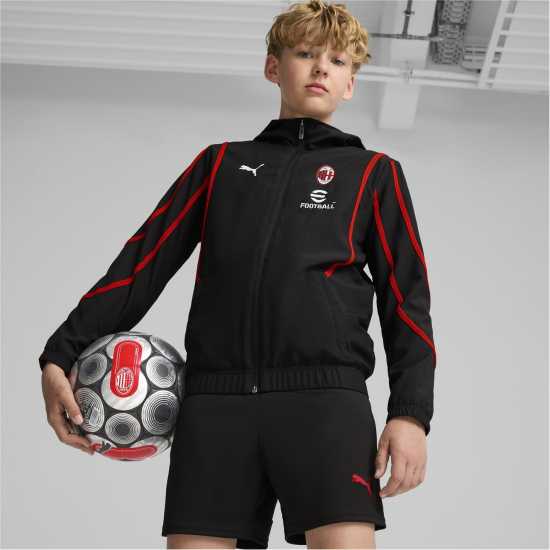 Puma Тъкано Горнище Ac Milan Prematch Woven Jacket 2024 2025 Juniors  Детски якета и палта