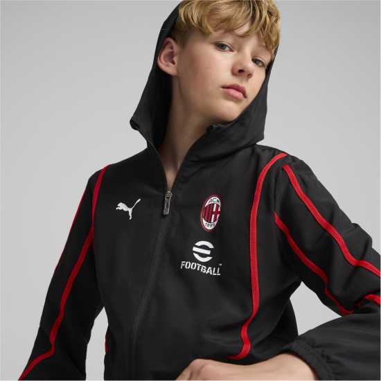 Puma Тъкано Горнище Ac Milan Prematch Woven Jacket 2024 2025 Juniors  Детски якета и палта