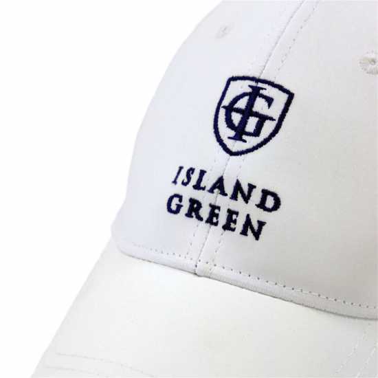 Island Green Baseball Cap Mens White 