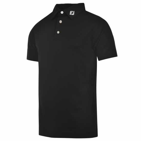 Footjoy Мъжка Блуза С Яка Solid Polo Shirt Mens Черно Мъжки тениски с яка