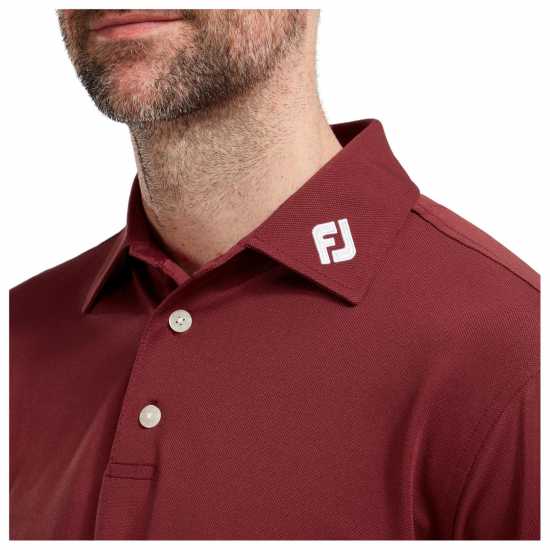 Footjoy Мъжка Блуза С Яка Solid Polo Shirt Mens Кафяво кафяво Мъжки тениски с яка