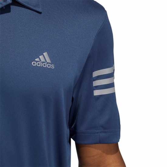 Adidas Мъжко Поло Райе 3 Stripe Polo Shirt Mens Морска синьо Мъжки тениски с яка