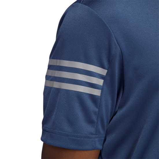 Adidas Мъжко Поло Райе 3 Stripe Polo Shirt Mens Морска синьо Мъжки тениски с яка