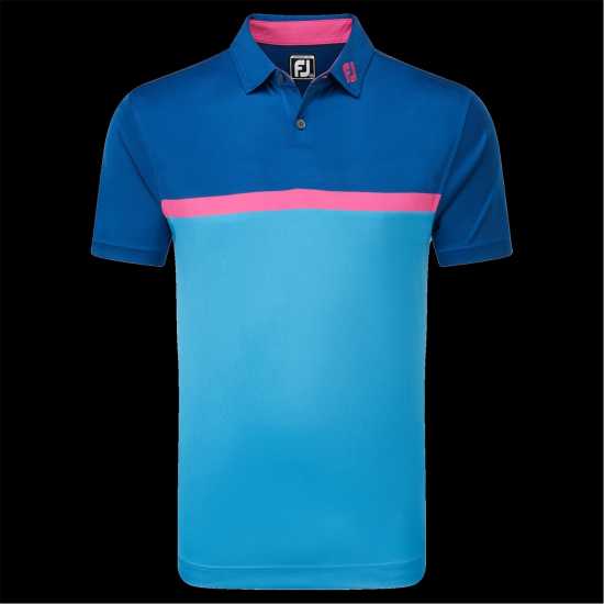 Footjoy Colour Block Polo Mens Океански парк Мъжки тениски с яка