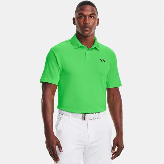 Under Armour Мъжка Блуза С Яка Performance Polo Shirt Mens Неон зелено Мъжко облекло за едри хора