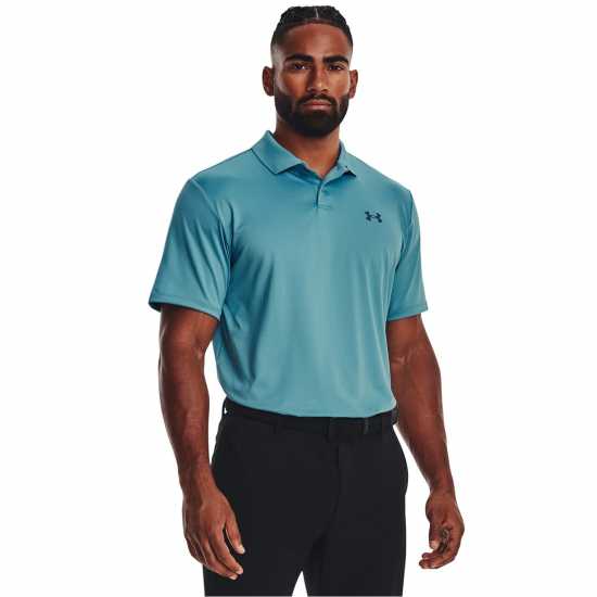 Under Armour Мъжка Блуза С Яка Performance Polo Shirt Mens Still Water Мъжко облекло за едри хора