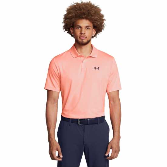 Under Armour Мъжка Блуза С Яка Performance Polo Shirt Mens Оранжево пламък Боулинг