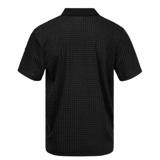 Slazenger Check Golf Polo Mens Черно Мъжко облекло за едри хора