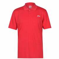 Sale Slazenger Check Golf Polo Mens Flame Scarlet Мъжко облекло за едри хора