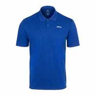 Slazenger Check Golf Polo Mens Кралско синьо Мъжко облекло за едри хора