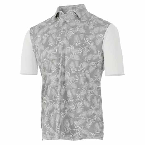 Island Green Fern Print Polo Sn99 Сребърно Голф панталони за мъже