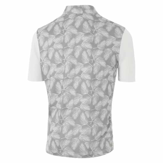 Island Green Fern Print Polo Sn99 Сребърно Голф панталони за мъже