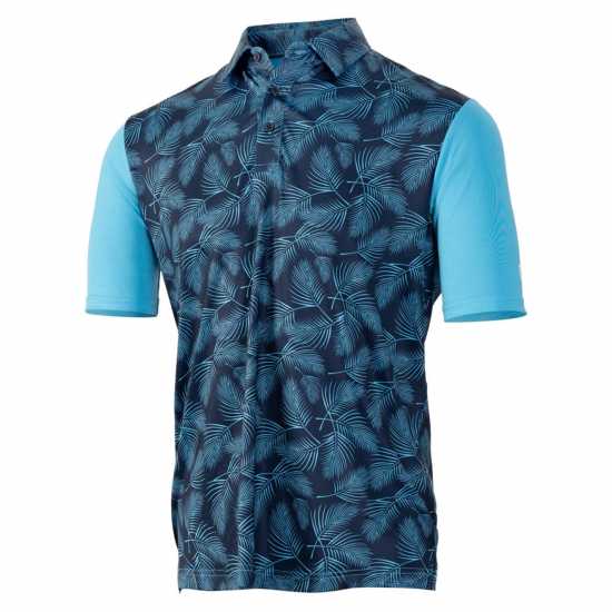 Island Green Fern Print Polo Sn99 Морска синьо Голф панталони за мъже