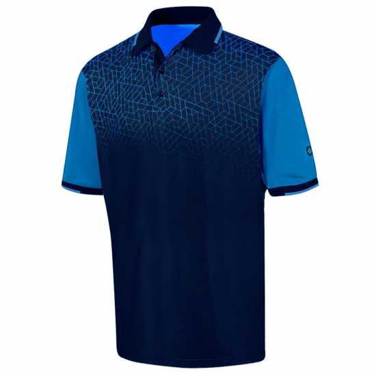 Мъжка Блуза С Яка Island Green Geometric Grade Polo Shirt Mens Морска синьо / Аква Мъжки тениски с яка