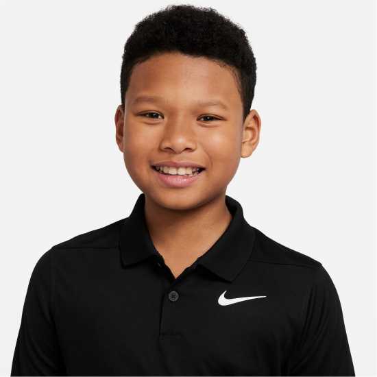 Nike Dri-FIT Victory Big Kids' (Boys') Golf Polo Shirt Черно/Бяло Детски тениски тип поло