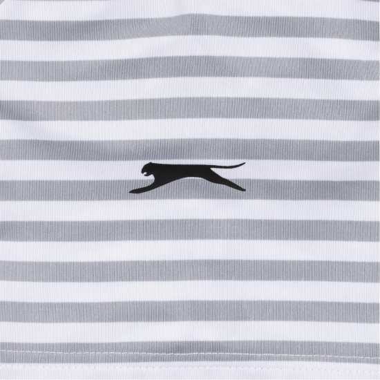 Slazenger Детска Блуза С Яка Stripe Polo Shirt Junior Бяло Детски тениски тип поло