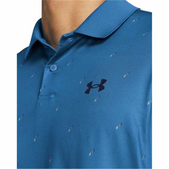 Under Armour Perf 3.0 Printed Polo Фотон Син Голф горнища за мъже