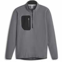 Puma Външен Слой Мъже Fleece Quarter Zip Baselayer Top Mens Слейтски/Блц Голф облекло