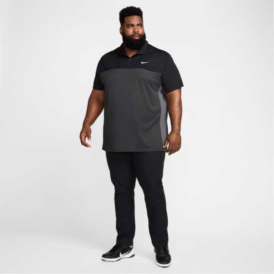 Nike Victory+ Men's Dri-FIT Golf Polo Черно/Желязно сиво Голф горнища за мъже