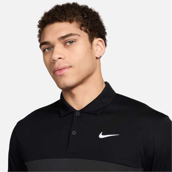 Nike Victory+ Men's Dri-FIT Golf Polo Черно/Желязно сиво Голф горнища за мъже