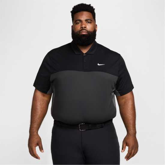 Nike Victory+ Men's Dri-FIT Golf Polo Черно/Желязно сиво Голф горнища за мъже