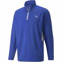 Puma Външен Слой Мъже Vista Quarter Zip Baselayer Top Mens Синьо/Сиво Голф горнища за мъже