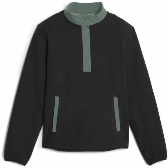 Puma W Fleece Quarter Zip Baselayer Top Womens Черно Пума Голф облекло