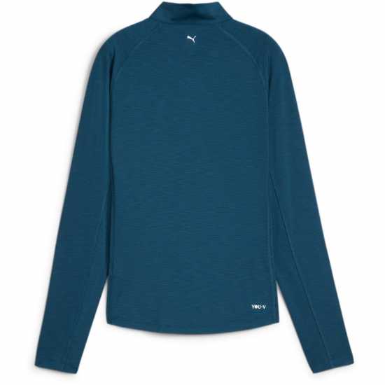 Puma W You-V Solid Quarter Zip Baselayer Top Womens Океанска тропика Голф облекло