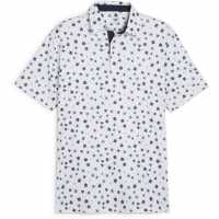 Puma Мъжка Блуза С Яка Cloudspun Floral Polo Shirt Mens Бяло/Синьо Голф горнища за мъже