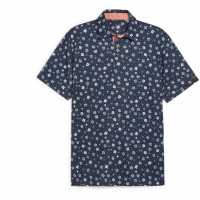 Puma Мъжка Блуза С Яка Cloudspun Floral Polo Shirt Mens Морско синьо/Зелено Голф горнища за мъже