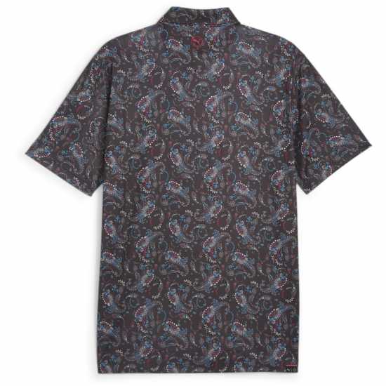 Puma Мъжка Блуза С Яка Cloudspun Paisley Polo Shirt Mens Черно/Аква Голф горнища за мъже