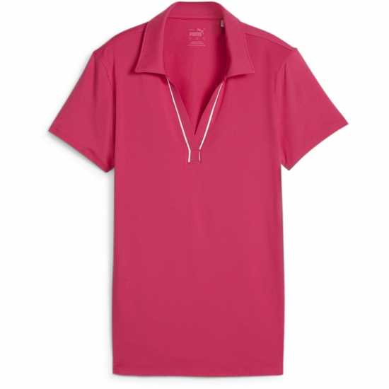 Puma Блуза С Яка W Cloudspun Piped Ss Polo Shirt Womens Гранат.Роза Голф облекло