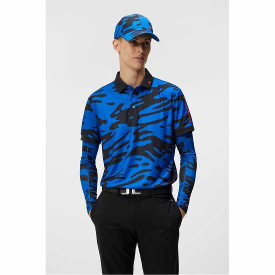 J Lindeberg Tour Tec P Polo Sn43 Непт Нткл Синьо Мъжки тениски с яка