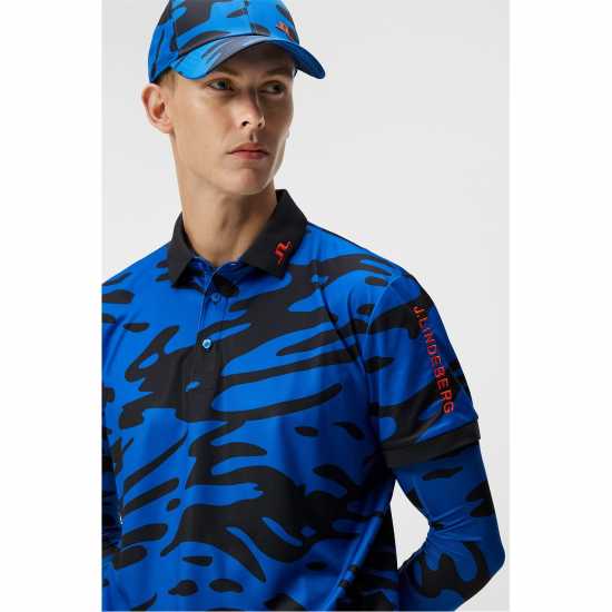 J Lindeberg Tour Tec P Polo Sn43 Непт Нткл Синьо Мъжки тениски с яка