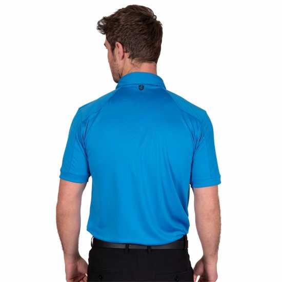 Island Green Green Performance Golf Polo Небесно син Шапки за голф и козирки