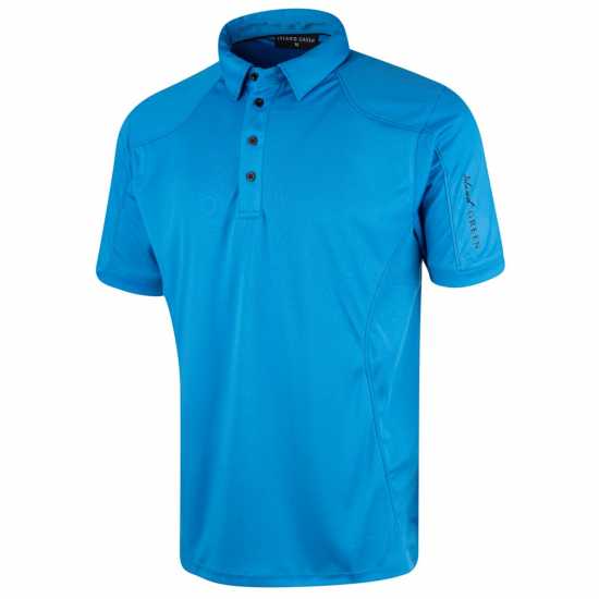 Island Green Green Performance Golf Polo Небесно син Шапки за голф и козирки