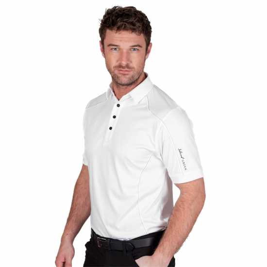 Island Green Green Performance Golf Polo Бяло Шапки за голф и козирки