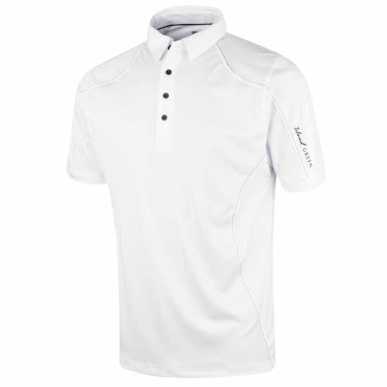 Island Green Green Performance Golf Polo Бяло Шапки за голф и козирки